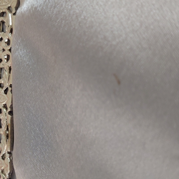 Beautiful Gatsby Style Silver Grey Beaded Satin Purse - Picture 5 of 8